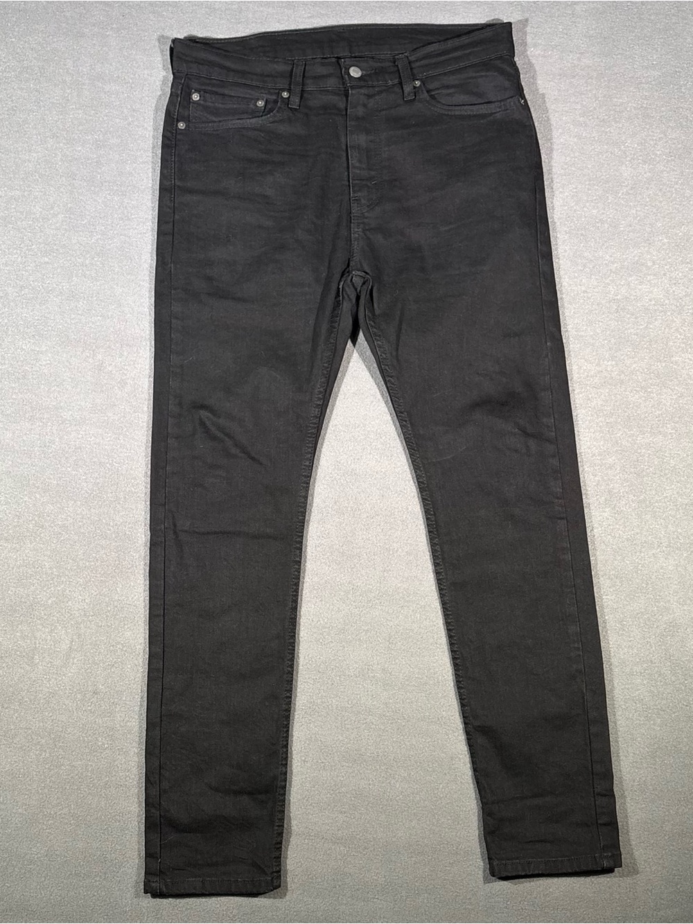 Levi's 510 Black Denim Skinny Jeans Men’s Size W34 L32 (34x32)